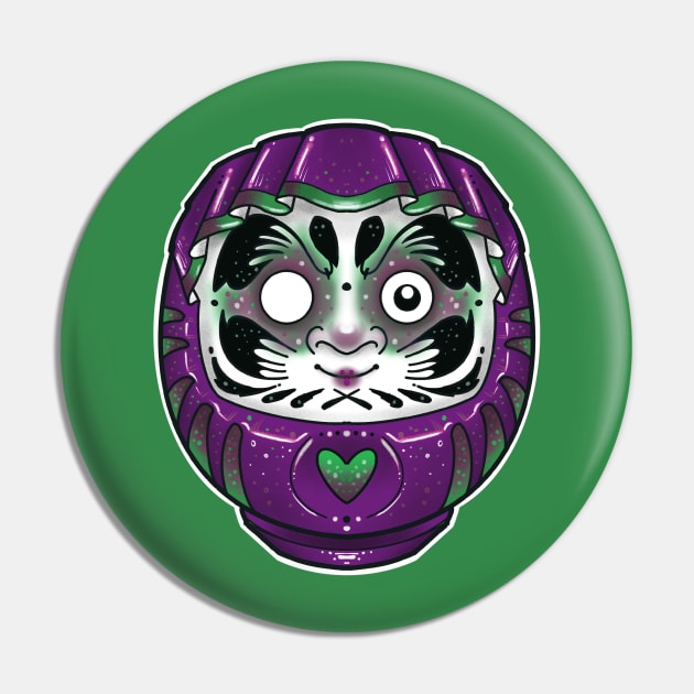 purple and green daruma doll Pin by weilertsen