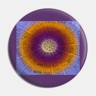 Tribal Circles - Mauve Pin