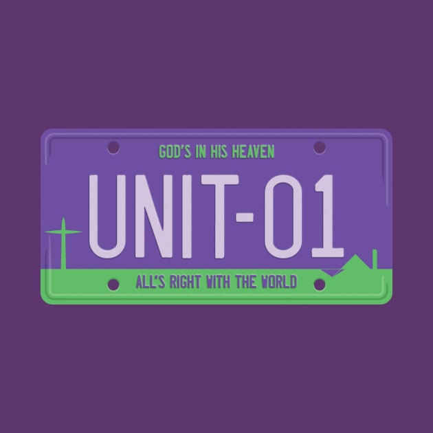 Unit 01 License Plate by DCLawrenceUK