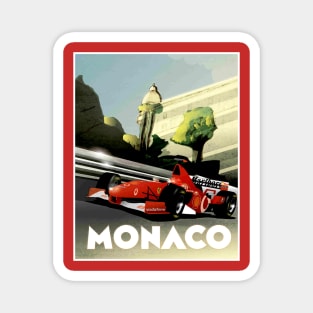 Monaco Grand Prix Road Racing Automobile Advertising Print Magnet