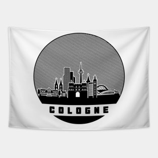 Cologne Germany Skyline Tapestry