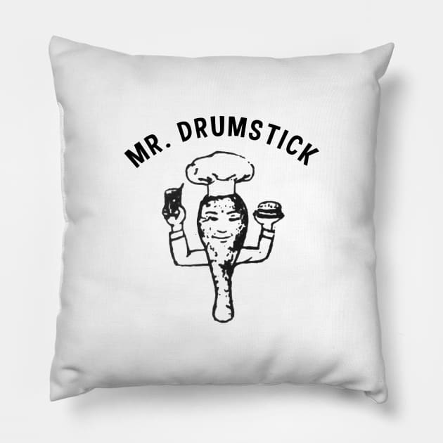 Mr. Drumstick - Highland, Illinois Pillow by Domelight Designs