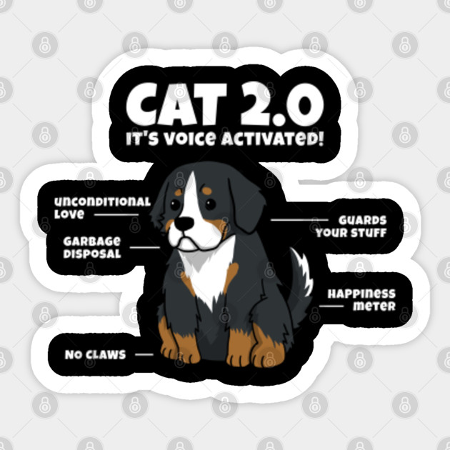 Bernese Mountain Dog Cat 2 0 Bernese Mountain Dog Sticker
