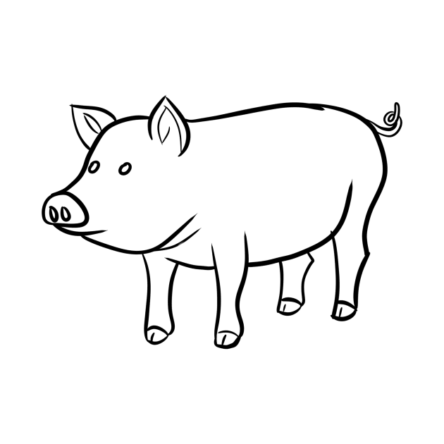 Stick figure Pig by WelshDesigns