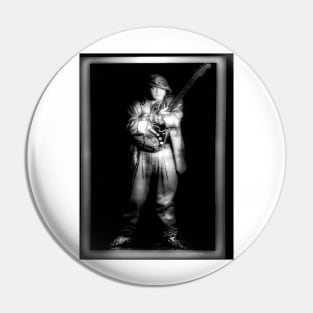 SRV - Portrait - Black and White Pin