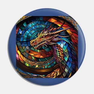 Stained Glass Dragon Pin