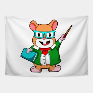 Hamster as Teacher with Book & Jacket Tapestry