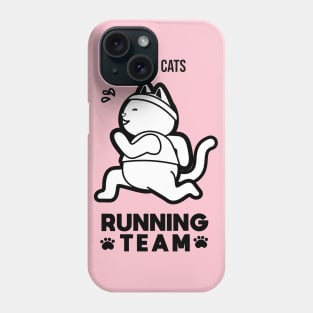 Cardio Cats running team black and white Phone Case