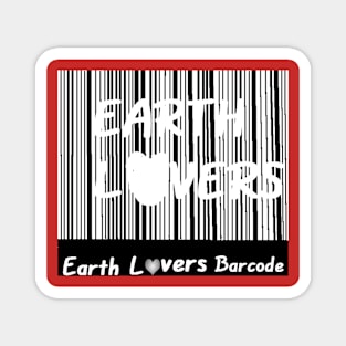 Earth Lovers Design on Red Background Magnet