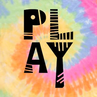 play  logo where parts of the letters is removed T-Shirt