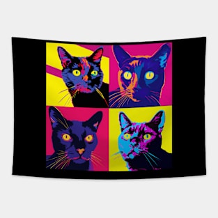 Cat Bombay Pop Art - Cat Lover Gift Tapestry