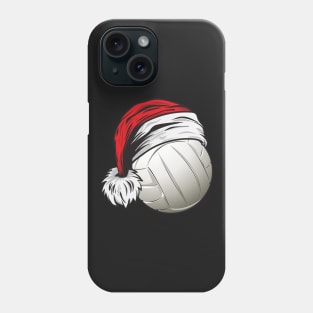 Christmas Volleyball Ball With Santa Hat Funny Sport X-mas print Phone Case