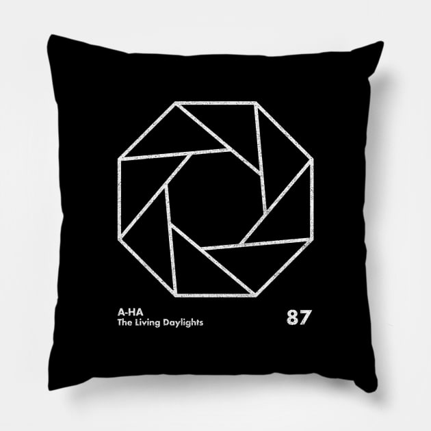 A-Ha The Living Daylights / Minimal Graphic Design Tribute Pillow by saudade