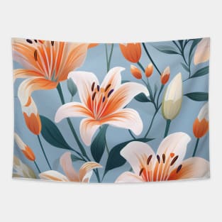 Whispers of Elegance: Lily Flower Pattern Tapestry