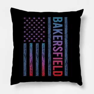 Blue Red Flag - Bakersfield Pillow