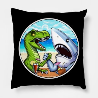 T-Rex Dinosaur Shark Arm Wrestling Pillow