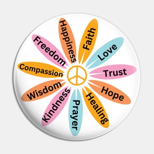 Wisdom wheel of Peace Pin