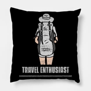 Travel enthusiast Pillow