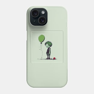 Illustration of Upset Zombie and Balloon Phone Case