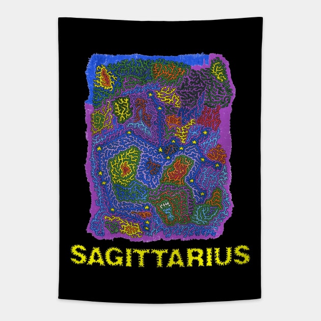 Constellation Sagittarius Tapestry by NightserFineArts