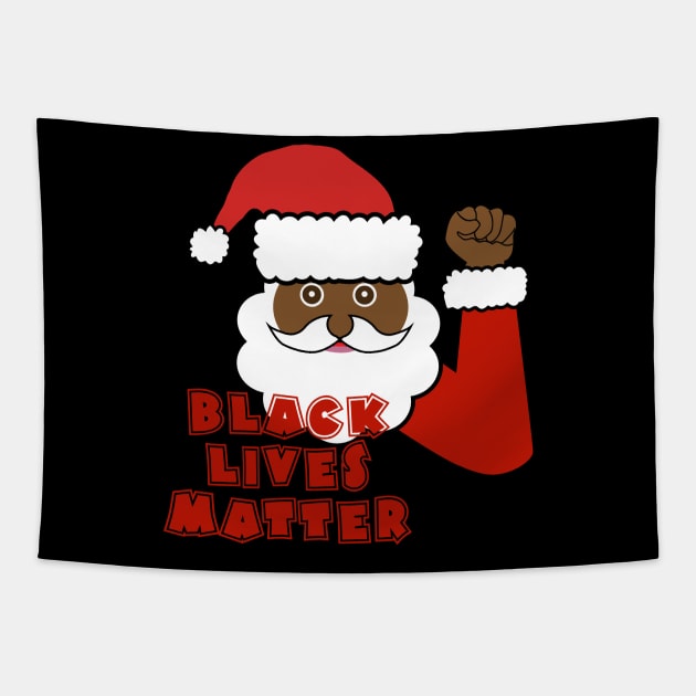 Black Santa - Black Lives Matter Tapestry by blackartmattersshop