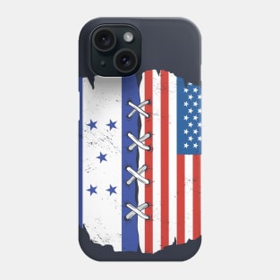 Proud Honduran American Heritage // Honduras & USA Flags Phone Case