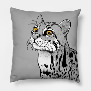 Ocelot cat tattoo Pillow