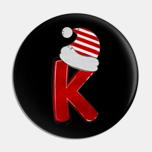 Letter K - Christmas Letter Pin