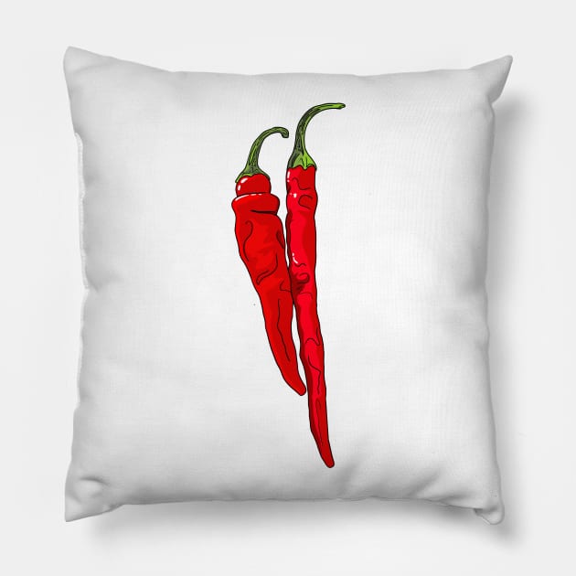 Chili Pepper Pillow by MojoCoffeeTime