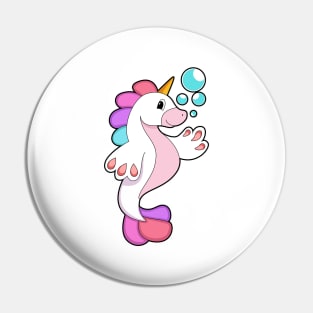Unicorn with Water bubbles Pin