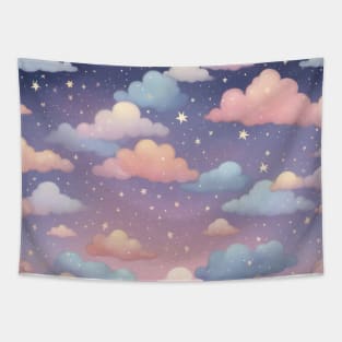 Starry Pastel Sky Tapestry