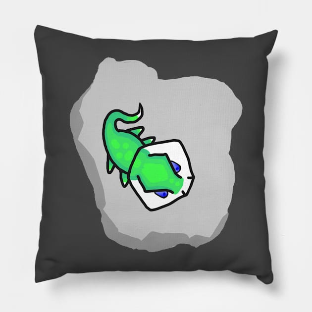 Croc :: Reptiles and Amphibians Pillow by Platinumfrog