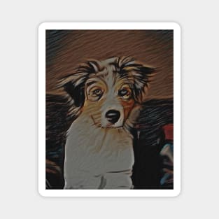 Cute puppy art Magnet