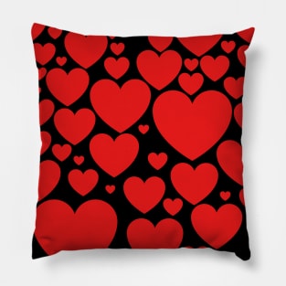 small hearts and big heart valentines day design for lovers Pillow