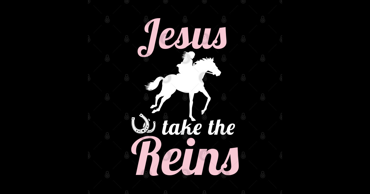 Jesus U Take The Reins Christian Design - God - Sticker | TeePublic