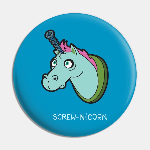Screw-nicorn Pin by StickyMoments