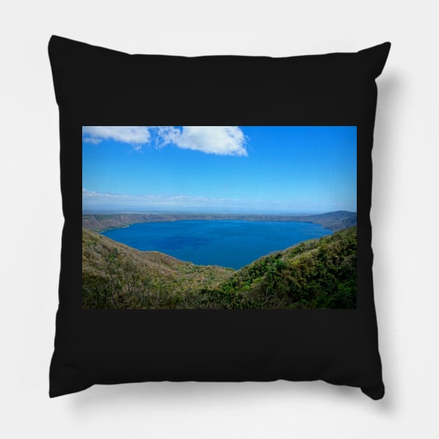 Nicaragua - Masaya Laguna De Apoyo Pillow by franck380