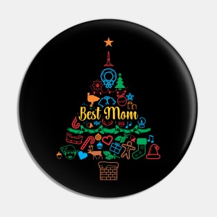 Best Mom Holiday Present 2 - Funny Christmas Gift Pin