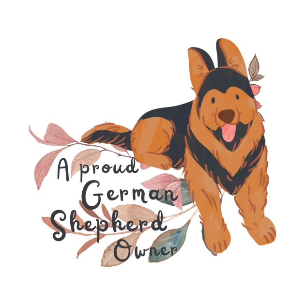 A Proud German Shepherd Owner by Meoipp