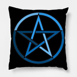 Blue Pentagram Pentacle Pillow