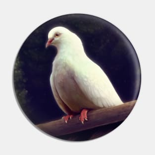 White Pigeon Pin