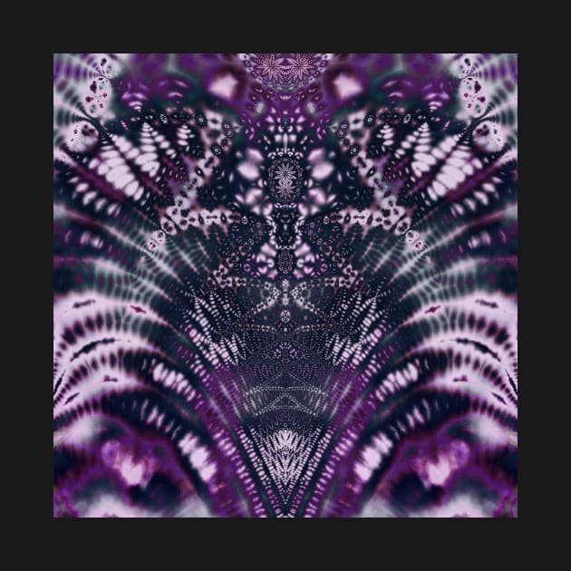 Purple Fractal Tie Dye Tie Dye by KirstenStar 