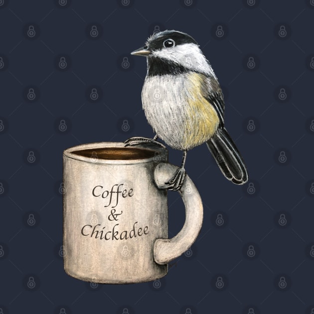 "Coffee & Chickadee" - Java Jungle collection by GardenPartyArt