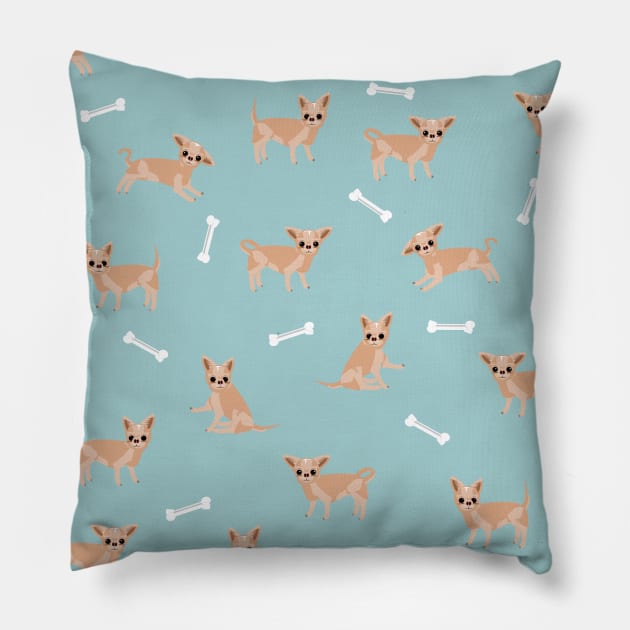 Chihuahua Pattern Pillow by mailboxdisco