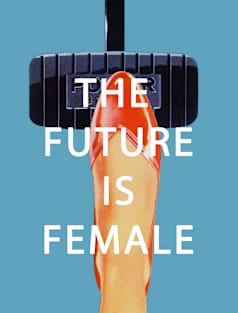 Future is Female Vintage Design Magnet