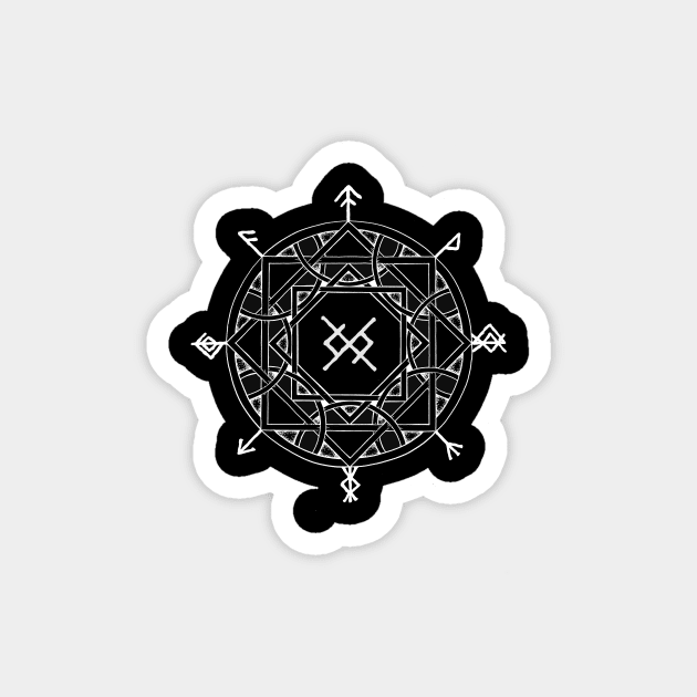 love bind rune magic circle Magnet by odinseyecustoms