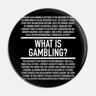 Gambling Defined Pin