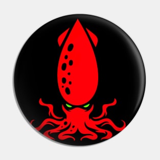 Red Squid Pin