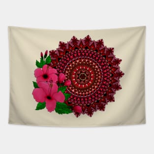 Hibiscus mandala Tapestry