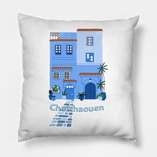 chefchaouen Morocco blue city morocco Pillow